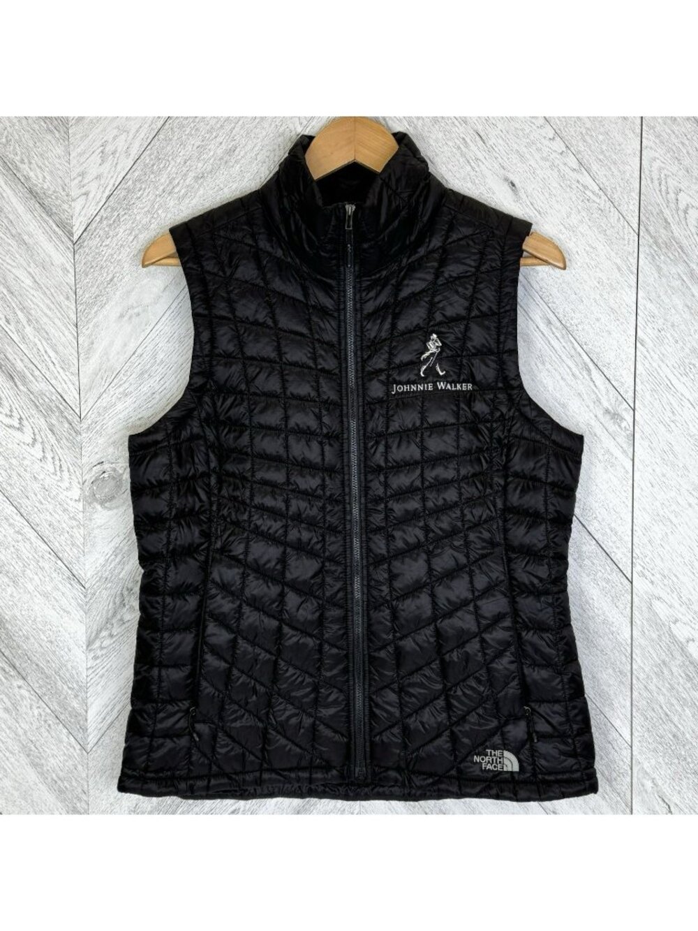The North Face Thermoball Quilted Puffer Vest Womens Medium Black Full Zip